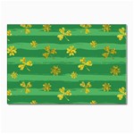 St Patricks Golden Shamrocks Postcard 4 x 6  (Pkg of 10)