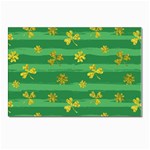 St Patricks Golden Shamrocks Postcard 5  x 7 