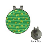 St Patricks Golden Shamrocks Golf Ball Marker Hat Clip