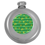 St Patricks Golden Shamrocks Hip Flask (5 oz)