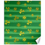 St Patricks Golden Shamrocks Canvas 8  x 10 