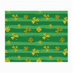 St Patricks Golden Shamrocks Small Glasses Cloth (2 Sides)