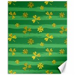 St Patricks Golden Shamrocks Canvas 11  x 14 