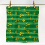 St Patricks Golden Shamrocks Face Towel