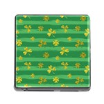 St Patricks Golden Shamrocks Memory Card Reader (Square)