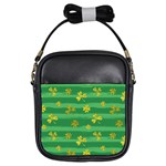 St Patricks Golden Shamrocks Girls Sling Bag