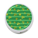 St Patricks Golden Shamrocks 4-Port USB Hub (One Side)