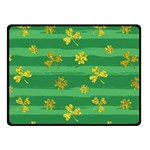 St Patricks Golden Shamrocks Fleece Blanket (Small)