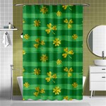 St Patricks Golden Shamrocks Shower Curtain 48  x 72  (Small)