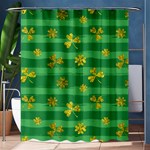 St Patricks Golden Shamrocks Shower Curtain 60  x 72  (Medium)