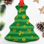 St Patricks Golden Shamrocks Christmas Tree Ornament (Two Sides)