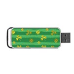 St Patricks Golden Shamrocks Portable USB Flash (One Side)