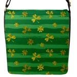 St Patricks Golden Shamrocks Flap Closure Messenger Bag (S)