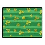 St Patricks Golden Shamrocks Double Sided Fleece Blanket (Small)