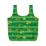 St Patricks Golden Shamrocks Full Print Recycle Bag (M)