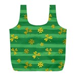 St Patricks Golden Shamrocks Full Print Recycle Bag (L)