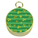 St Patricks Golden Shamrocks Gold Compass