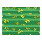 St Patricks Golden Shamrocks Double Sided Flano Blanket (Mini)