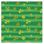 St Patricks Golden Shamrocks Large Satin Scarf (Square)