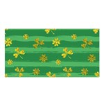 St Patricks Golden Shamrocks Satin Shawl