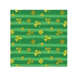 St Patricks Golden Shamrocks Small Satin Scarf (Square)