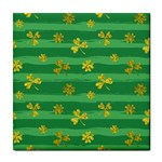 St Patricks Golden Shamrocks Tile Coaster