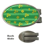 St Patricks Golden Shamrocks Money Clip (Oval)