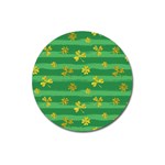 St Patricks Golden Shamrocks Magnet 3  (Round)