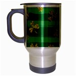 St Patricks Golden Shamrocks Travel Mug (Silver Gray)