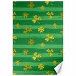 St Patricks Golden Shamrocks Canvas 12  x 18 