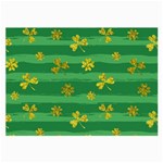 St Patricks Golden Shamrocks Large Glasses Cloth