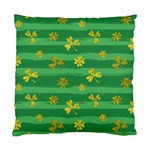 St Patricks Golden Shamrocks Standard Cushion Case (Two Sides)