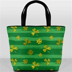 St Patricks Golden Shamrocks Bucket Bag