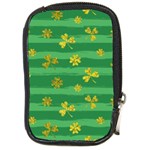 St Patricks Golden Shamrocks Compact Camera Leather Case