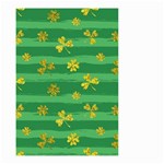 St Patricks Golden Shamrocks Small Garden Flag (Two Sides)