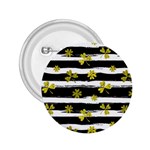 st patricks black white clover 2.25  Button