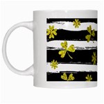 st patricks black white clover White Mug