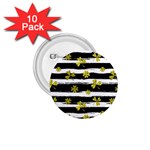 st patricks black white clover 1.75  Button (10 pack) 