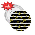 st patricks black white clover 2.25  Button (10 pack)