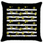 st patricks black white clover Throw Pillow Case (Black)