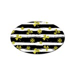 st patricks black white clover Sticker (Oval)