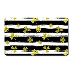 st patricks black white clover Magnet (Rectangular)