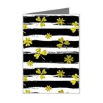 st patricks black white clover Mini Greeting Card