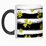 st patricks black white clover Morph Mug