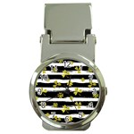 st patricks black white clover Money Clip Watch