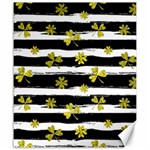 st patricks black white clover Canvas 20  x 24 