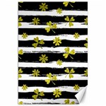 st patricks black white clover Canvas 20  x 30 