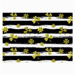 st patricks black white clover Large Glasses Cloth