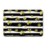 st patricks black white clover Small Doormat