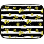 st patricks black white clover Double Sided Fleece Blanket (Mini)